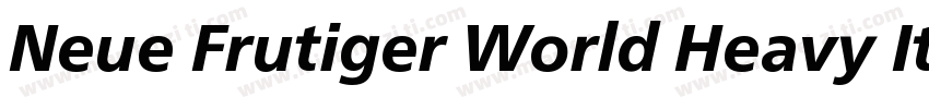 Neue Frutiger World Heavy It字体转换
